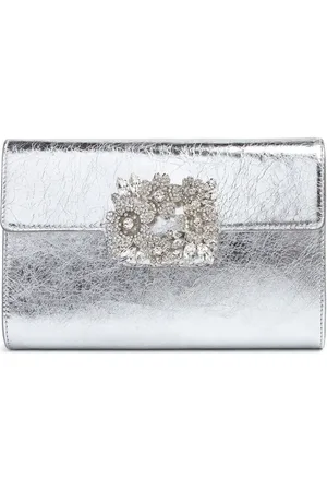 Roger Vivier Mini Flap Bouquet Strass Envelope Clutch