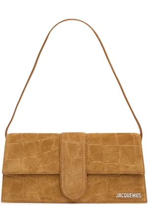 Jacquemus Le Bambino Long Croc Suede Shoulder Bag