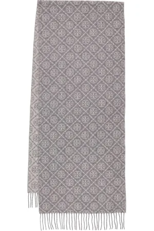 Tory Burch T Oblong Monogram Wool & Cashmere Scarf