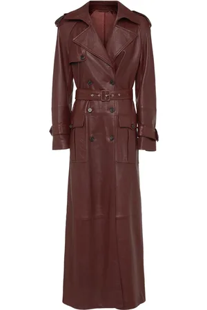 GIUSEPPE DI MORABITO Lamb Leather Long Trench Coat