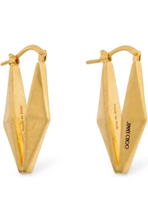 Jimmy Choo Diamond Chain Hoop Earrings
