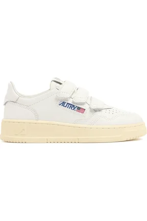 Autry Kidstripes Low Leather Strap Sneakers