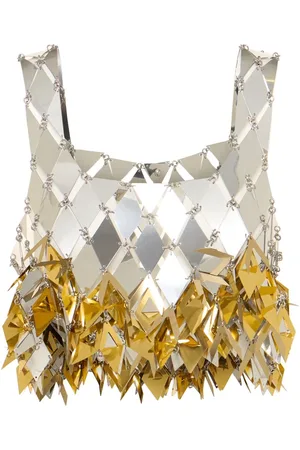 Paco rabanne Embellished Crop Top