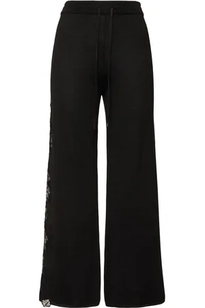 ERMANNO SCERVINO Embroidered Wool Blend Knit Pants