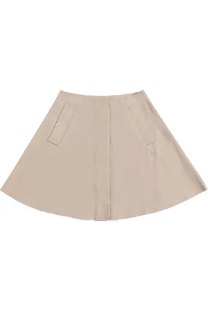 Maison Margiela Embroidered Logo Cotton Poplin Skirt