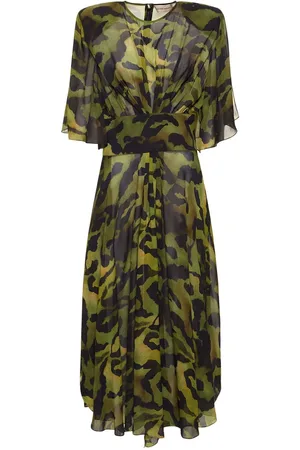 ALEXANDRE VAUTHIER Printed Georgette Long Dress