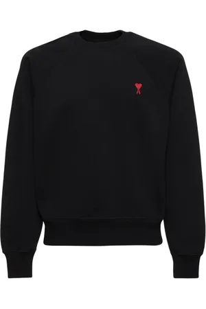 Ami Logo Cotton Crewneck Sweatshirt
