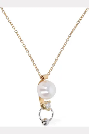 DELFINA DELETTREZ 18kt Two-in-one Diamond & Pearl Necklace