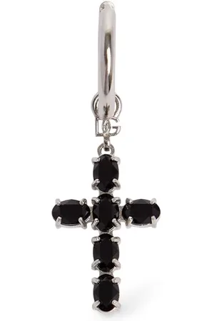 Dolce & Gabbana Cross Hoop Earrings