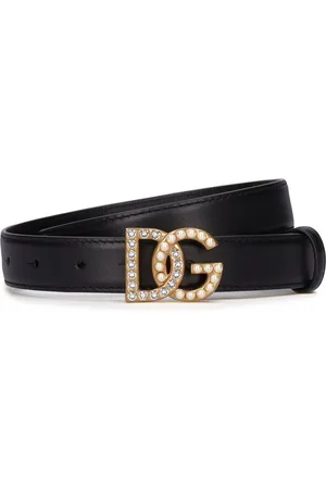 Dolce & Gabbana 2.5 Cm Crystal Dg Soft Leather Belt