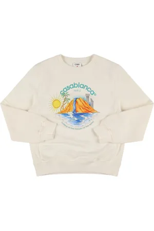 Casablanca Printed Cotton Crewneck Sweatshirt