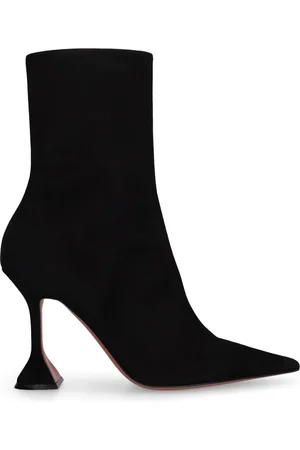 Amina Muaddi 95mm Georgia Suede Ankle Boots