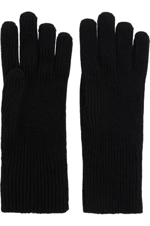 Moncler Logo Virgin Wool Tricot Gloves