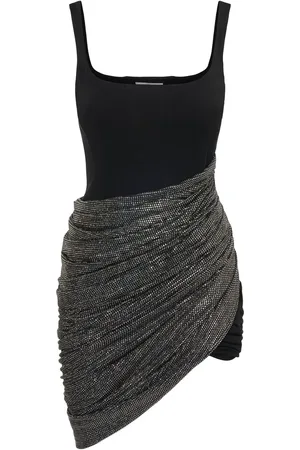 GIUSEPPE DI MORABITO Viscose Draped Asymmetric Mini Dress