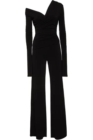 The Andamane Tamara Draped Jersey Sablé Long Jumpsuit
