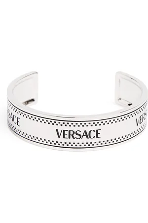 VERSACE Metal Logo Cuff Bracelet
