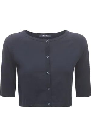 Max Mara Cropped Cotton Knit Cardigan