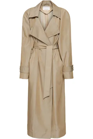 The Frankie Shop Astoria Cutout Raglan Sleeve Trench Coat