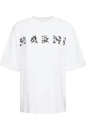 Marni Logo Print Cotton Jersey T-shirt