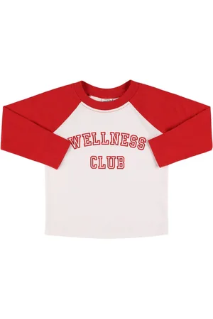 Sporty & Rich Wellness Club Print Cotton Blend T-shirt