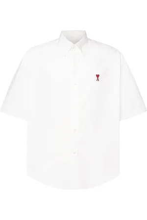 Ami Boxy Cotton Short Sleeve Shirt