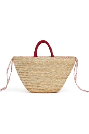 Il gufo Straw Bag W/printed Lining