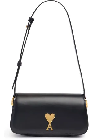 Ami Paris Elongated Leather Shoulder Bag