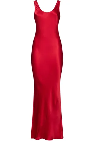 ANINE BING Alison Silk Charmeuse Long Dress