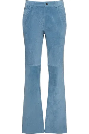 Chloé Leather & Suede Straight Pants