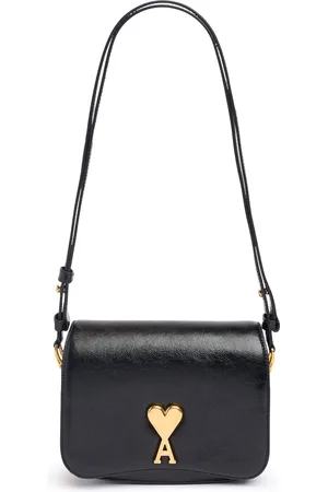 Ami Paris Paris Shiny Textured Leather Bag
