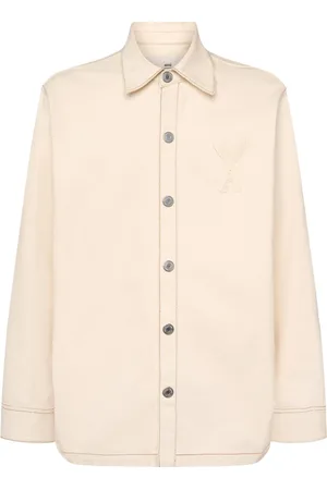 Ami Adc Logo Cotton Denim Overshirt