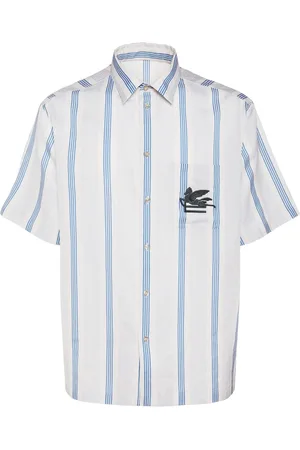 Etro Logo Striped Short Sleeve Shirt