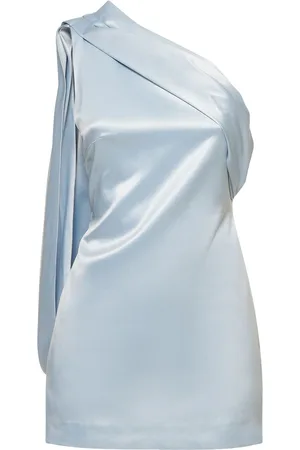 16Arlington Blake One Shoulder Satin Mini Dress