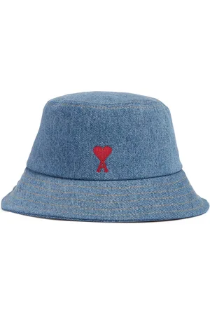 Ami Red Adc Denim Bucket Hat