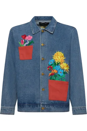 KIDSUPER STUDIOS Flower Pots Denim Jacket