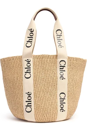Chloé Large Woody Paper Tote Bag