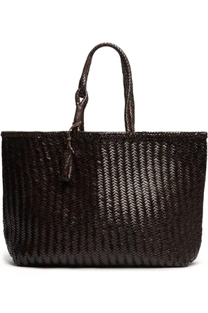 LEMAIRE Xl Chevron Leather Tote Bag