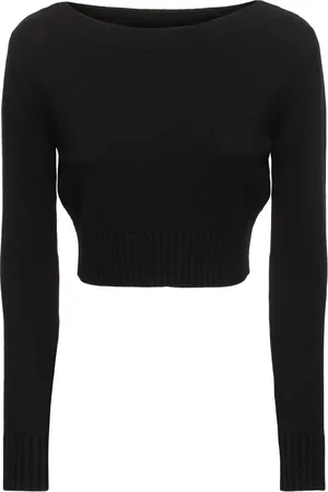 Max Mara Angri Rib Knit Wool Crop Sweater