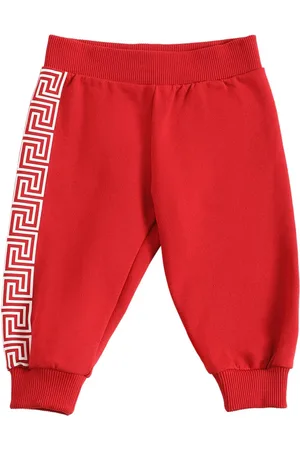 VERSACE Greca Print Cotton Sweatpants