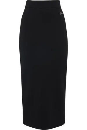 Dolce & Gabbana Stretch Jersey Midi Pencil Skirt