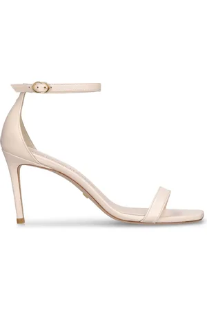 Stuart Weitzman 85mm Nunaked Curve Leather Sandals