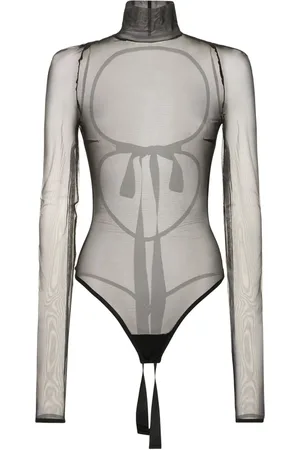 Nensi Dojaka Open Back Tulle Bodysuit