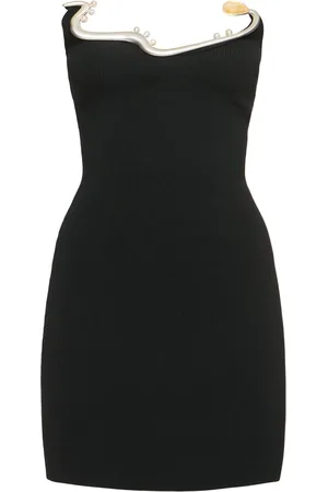 CHRISTOPHER ESBER Mollusk Strapless Rib Knit Mini Dress