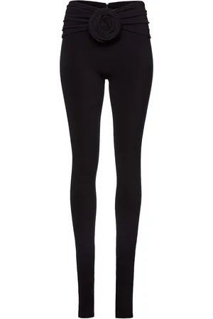 MAGDA BUTRYM Draped Jersey Leggings W/rose