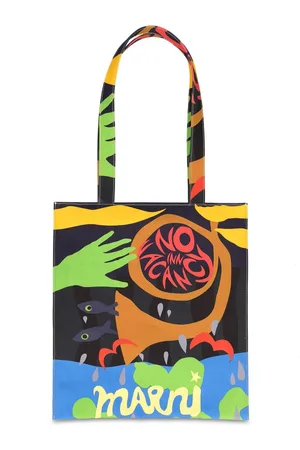 Marni Flat Printed Tote Bag