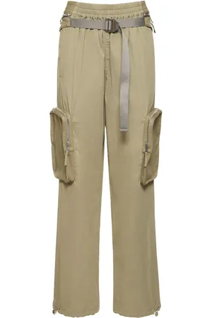 DION LEE Cotton Blend Wide Pants W/belt Bag