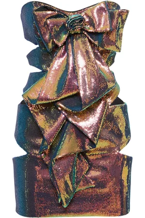 ALEXANDRE VAUTHIER Sequined Mini Dress W/ Bows