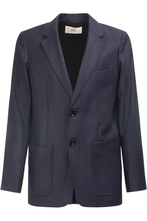 Ami Pinstriped Single Breast Jacket