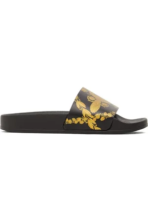 VERSACE Baroque Print Rubber Slide Sandals