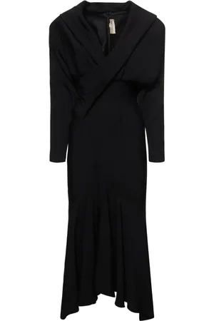 ALEXANDRE VAUTHIER Hooded Long Sleeve Jersey Midi Dress